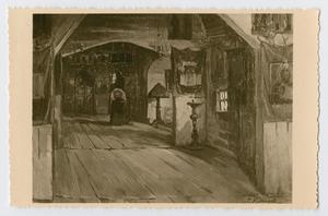 Primary view of object titled '[Interior of the wooden church of Bogdan Vodă]'.