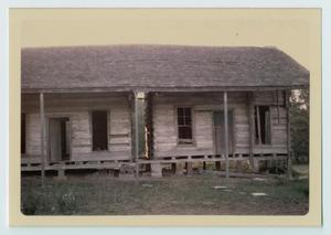 Primary view of object titled '[Houston County Log Cabin, No. 1]'.