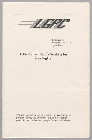Primary view of object titled '[LGPCD booklet]'.
