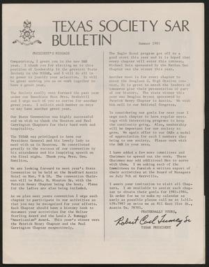 Texas Society SAR Bulletin, Summer 1983
