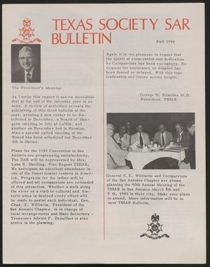 Texas Society SAR Bulletin, Fall 1984