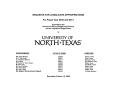 Book: University of North Texas Requests for Legislative Appropriations For…