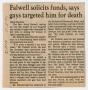 Clipping: [Clipping: "Falwell solicits funds, says gays targeted him for death"…
