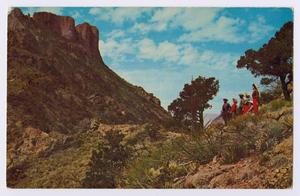 Primary view of object titled '[Postcard of Casa Grande from Lost Mine Trail]'.