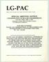 Thumbnail image of item number 1 in: '[LGPAC special meeting notice]'.