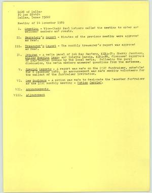 Primary view of object titled '[LGPC meeting minutes, November 14, 1989]'.