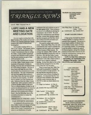 Primary view of object titled 'Triangle News, Volume 3, Number 6, June 6, 1995'.