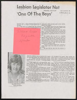 Primary view of object titled '[Clipping: 'One of the boys']'.