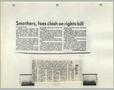 Thumbnail image of item number 1 in: '[Clipping: Smothers, foes clash on rights bill]'.