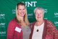 Photograph: [Sara Armstrong and an unknown woman at the UNT College of Music Gala]