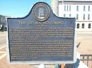 Primary view of object titled '[The Selma Movement "The Prize" Historical Marker]'.