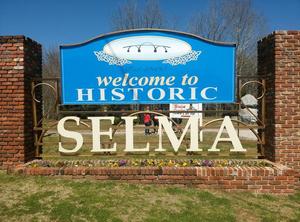 Primary view of object titled '[Selma welcome sign]'.