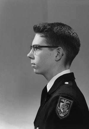Primary view of object titled '[Portrait of Richard F. Milwee in his McCallie School uniform, looking to the side, 3]'.