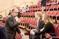 Thumbnail image of item number 1 in: '[John W. Richmond talking to Austin Poorbaugh and an unidentified person at the UNT Music Entrepreneurship Competition Finals]'.