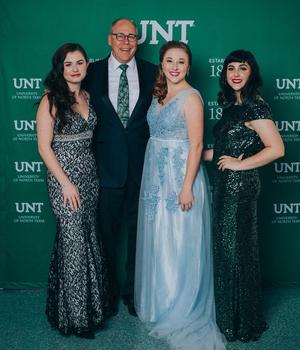 Primary view of object titled '["Green carpet" at the UNT College of Music Gala, 16]'.