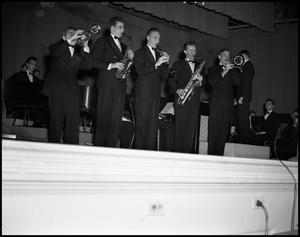 Primary view of object titled '[Band Quintet Performing, 1942]'.