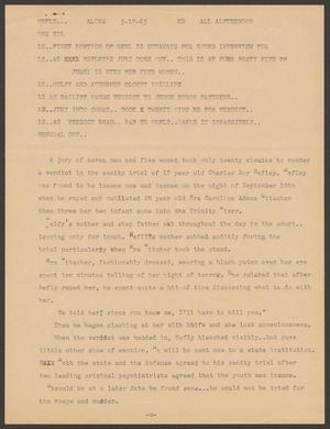 Primary view of object titled '[News Script: Hefley]'.