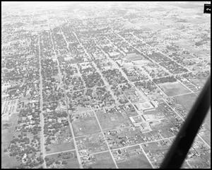 Primary view of object titled '[Aerial Photograph of North Texas State College, September 1949]'.