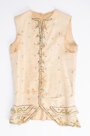Primary view of object titled 'Embroidered waistcoat'.