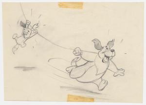 Primary view of object titled '[Frosty Dog and Pup kite flying]'.