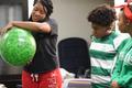 Primary view of [Buddy System students with conversation ball]