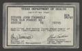 Thumbnail image of item number 1 in: '[Texas Department of Health identification card]'.