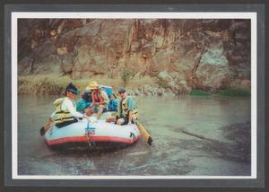 Primary view of object titled '[Steven Fromholz and others on a river rafting trip, 2]'.