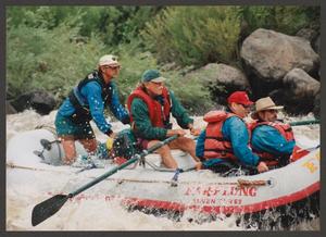 Primary view of object titled '[White water rafting with Fromholz]'.