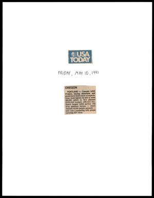 Primary view of object titled '[Clipping: Oregon]'.