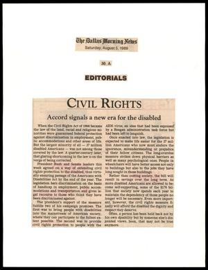 Primary view of object titled '[Clipping: Civil rights]'.