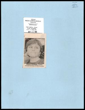 Primary view of object titled '[Clipping: Senate confirms California lesbian to HUD post]'.