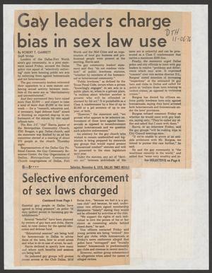 Primary view of object titled '[Clippings About Texas State Sex Laws]'.