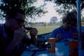 Photograph: [Curtis and Doris eating barbecue]