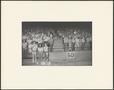 Thumbnail image of item number 1 in: '[A crowd of people on bleachers do the Pledge of Allegiance]'.