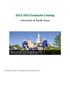 Book: Catalog of the University of North Texas, 2012-2013, Graduate