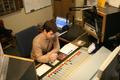 Photograph: [Mike Weindorf chooses music for KNTU radio, 2]