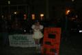 Photograph: [Photograph of UNT student with NORML banners at Fright Fest]