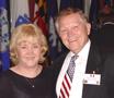 Photograph: [Man and woman at TXSSAR Dallas Chapter 75th Anniversary event, 2]