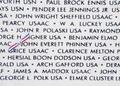 Photograph: [List of names at Hopkins County Veterans Memorial]