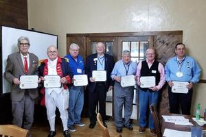 Primary view of object titled '[TXSSAR members receive certificates of appreciation at Arlington chapter meeting]'.