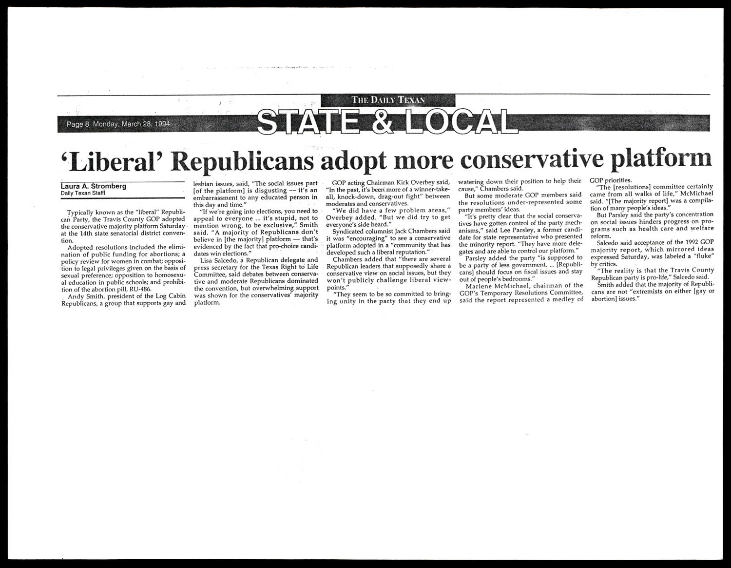 [Clipping: 'Liberal' Republicans adopt more conservative platform]
                                                
                                                    [Sequence #]: 1 of 2
                                                