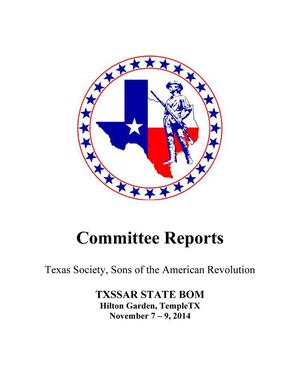 Primary view of object titled '[TXSSAR Committee Reports: November 7 - 9, 2014]'.
