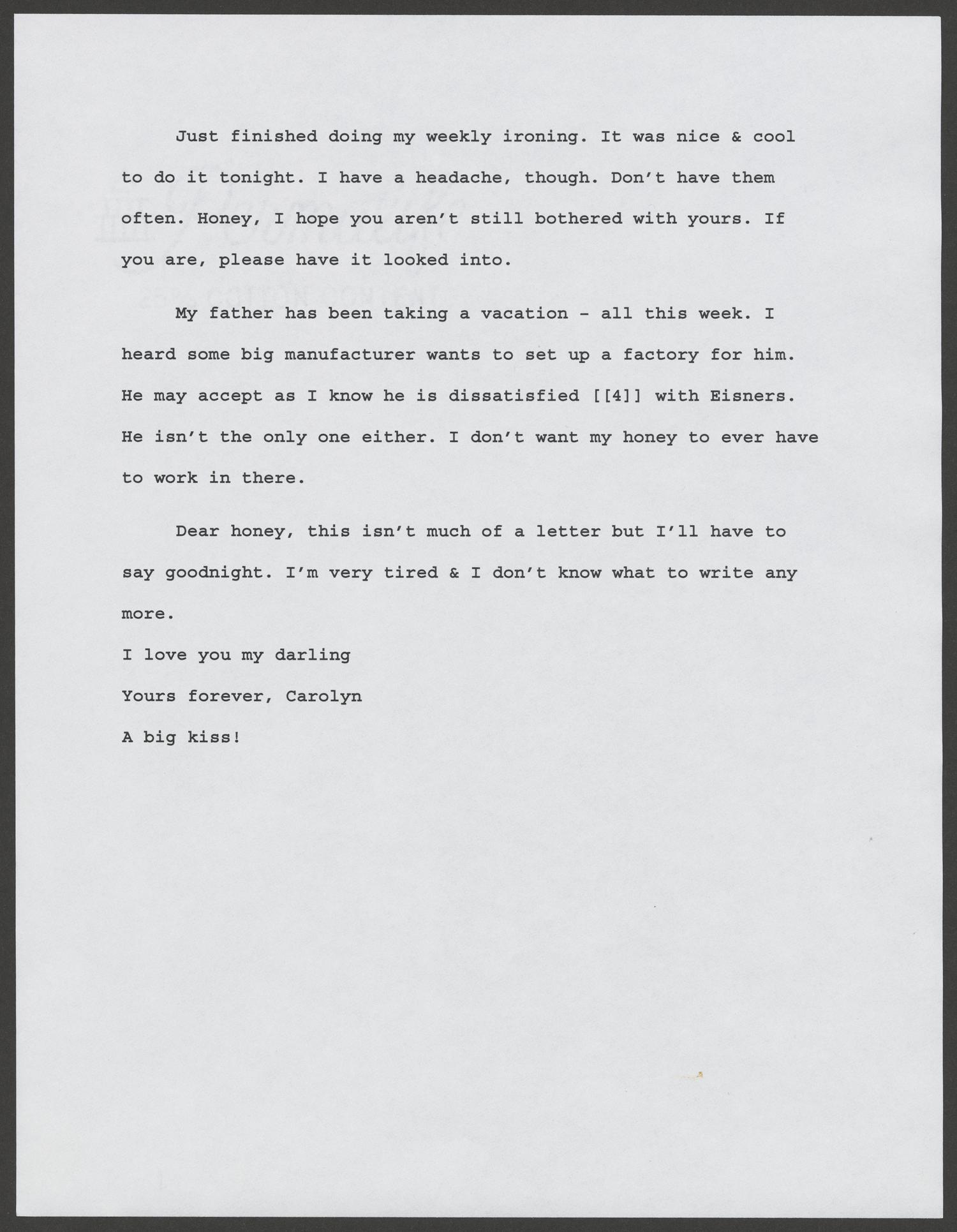 [Typed version: Letter to Private Nicholas C. Soviero from Carolyn R. Itri, August 8, 1944]
                                                
                                                    [Sequence #]: 3 of 4
                                                