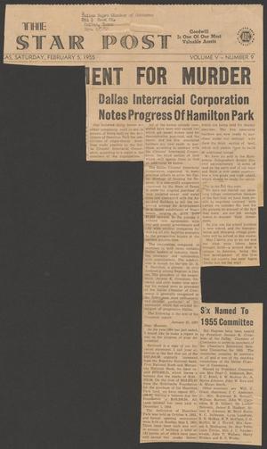Primary view of object titled '[Clipping: Dallas Interracial Corporation Notes Progress of Hamilton Park]'.
