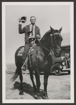 Primary view of object titled '[Shannon Davidson on a horse]'.