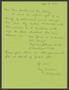 Primary view of [Letter to the Green Jackets from Kay Condron]
