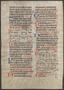 Thumbnail image of item number 2 in: '[Manuscript Leaf from 15th Century, Germany]'.