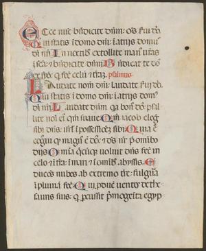 Primary view of [Manuscript Leaf 15th Century, Italy]