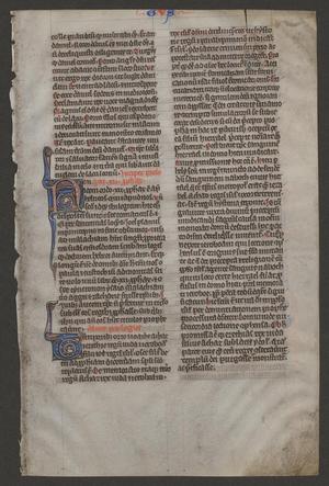 Primary view of [Leaf from 13th Century Bible, Paris, France]