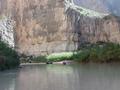 Thumbnail image of item number 1 in: '[People canoe in Big Bend canyon mouth, 4]'.